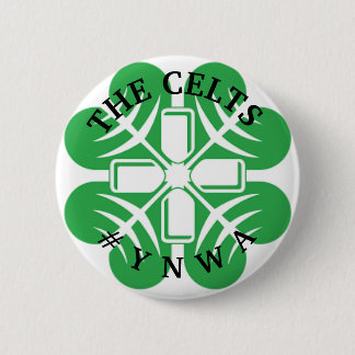 DE BADGE VAN DE SPELD VAN CELTS #YNWA SHAMROCK CRO RONDE BUTTON 5,7 CM