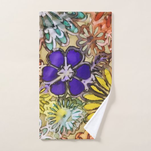De badhanddoekreeks van flower power bad handdoek (Handdoek)