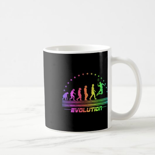 De Badminton Evolutions Retro Shuttle Mannen Koffiemok (Rechts)