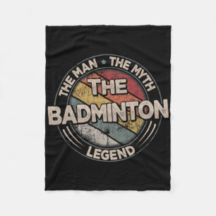 De Badminton Legends Retro Shuttle Mannen Fleece Deken