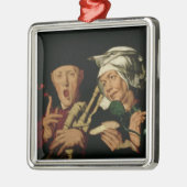 De Bagpiper Metalen Ornament (Links)