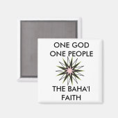 De Baha'i Faith Magneet (Voorkant / Achterkant)