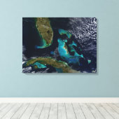 De Bahama's, Florida en Cuba Canvas Afdruk (Insitu (Houten vloer))
