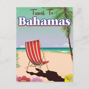 De Bahama's Klassieke vintage reisposter Briefkaart