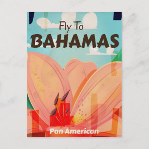 De Bahama's Klassieke vintage reisposter Briefkaart