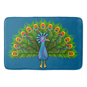 De Bain Peacock Chambre Rug Mat Maison Décor Tapis