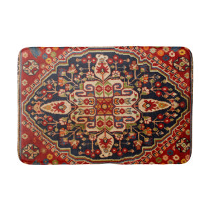 De Bain Rouge orange antique Vintage Perse orientale tapis