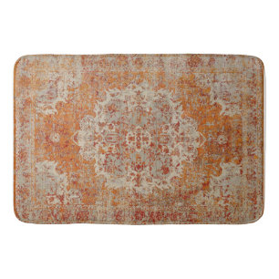 De Bain Tapis antique orange orientale