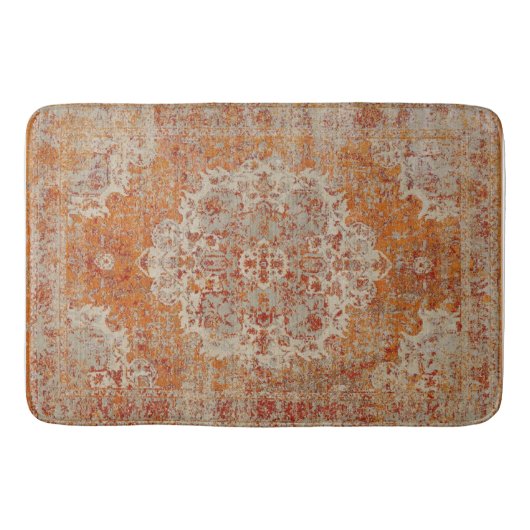 De Bain Tapis antique orange orientale (Devant)