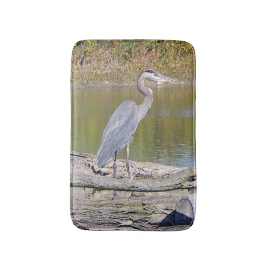 De Bain Tapis bleu Heron (Devant (Vertical))