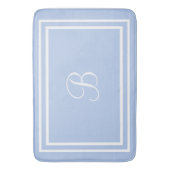 De Bain Tapis bleu initial ou nom (devant Vertical)