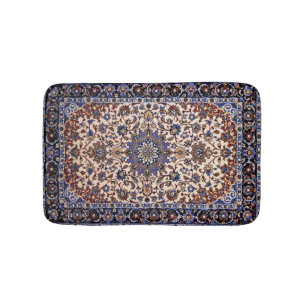 De Bain Tapis Bleu Perse Turc Oriental Ancien