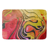 De Bain Tapis d'art rouge Abstrait (Devant)