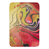 De Bain Tapis d'art rouge Abstrait (devant Vertical)