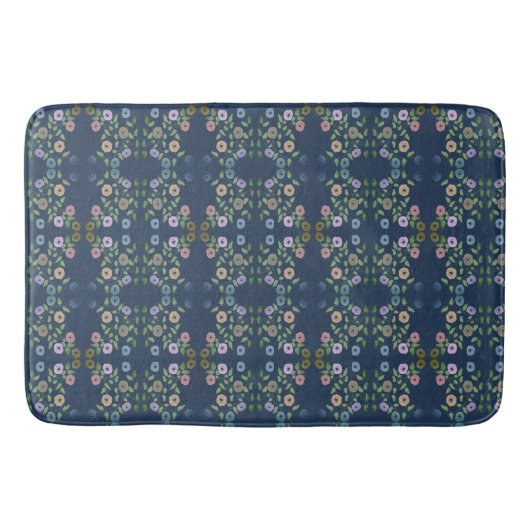 De Bain Tapis Décor En Bleu (Devant)