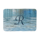 De Bain Tapis en peluche à monogramme avec réflexion abstr (Devant)