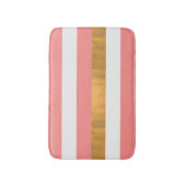 De Bain Tapis moderne blanc et doré brassard mat (Devant (Vertical))