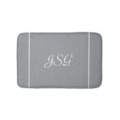 De Bain Tapis monogramme gris (Devant)