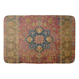 De Bain Tapis persan asiatique Kashan en or rouge