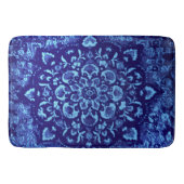 De Bain Tapis persan – Impression bleue inspirée (Devant)