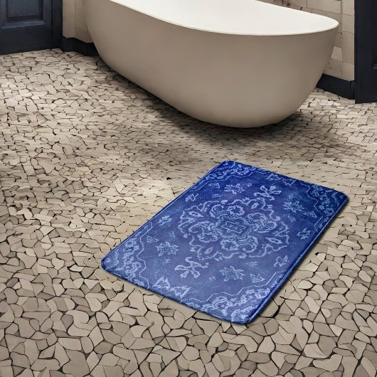 De Bain Tapis persan look bleu