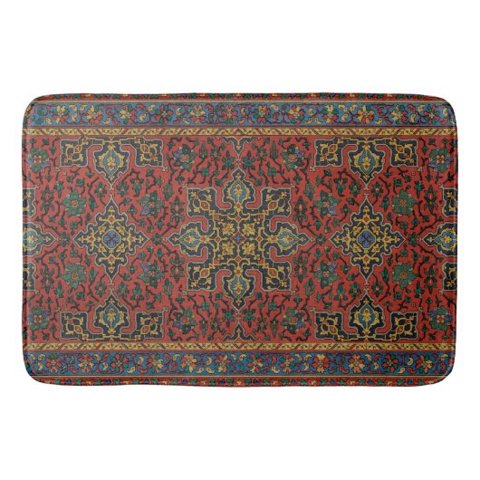 De Bain Tapis persan rouge bleu classique (Devant)