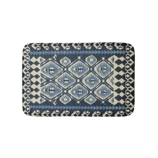 De Bain Tapis persan turc oriental bleu (Devant)