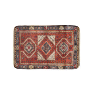 De Bain Tapis persan turc oriental rouge