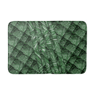 De Bain Tapis vert quadrillé avec couleur rayée