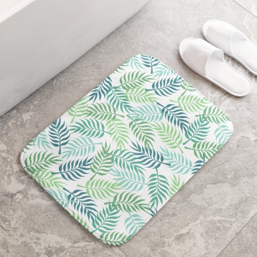 De Bain Tons verts plam tropical feuille tapis motif