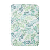 De Bain Tons verts plam tropical feuille tapis motif (Devant (Vertical))