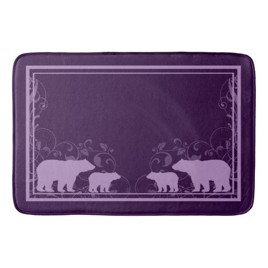 De Bain Tourbillon rustique violet ours mousseline tapis d (Devant)