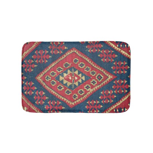 De Bain Turc Kilim Tapis tapis Antique Rouge Bleu (Devant)
