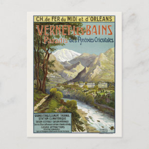 De Bains Vintage Railroad Poster 1904 Briefkaart