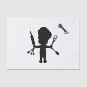 De Baker snijdt zijn gereedschap / gereedschap Tissuepapier