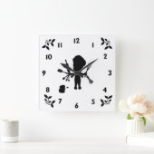 De Baker snijdt zijn gereedschap / gereedschap Vierkante Klok (Huis)