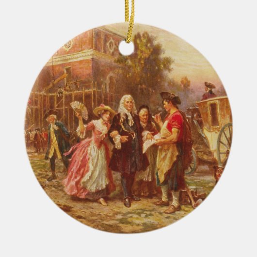 De bakermat van de liberty Jean Gerome Ferris Keramisch Ornament (Voorkant)
