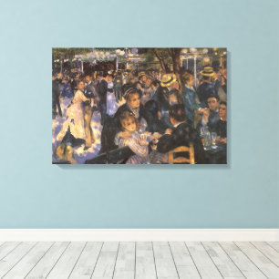 De Bal bij Le Moulin de la Galette van Pierre Reno Canvas Afdruk