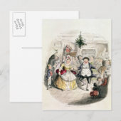De bal van de heer Fezziwig, van 'A Kerstcarol' Feestdagenkaart (Voorkant / Achterkant)