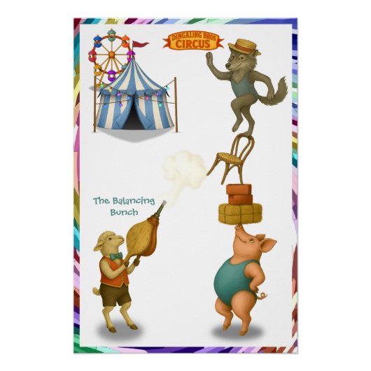 De balancerende groep perfect poster (Voorkant)