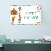 De balancerende groep spandoek (Beurs)