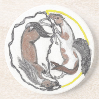 De balans tussen moeder en dochter zandsteen onderzetter