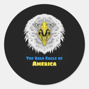 De Bald Eagle van het Amerikaanse embleem Ronde Sticker