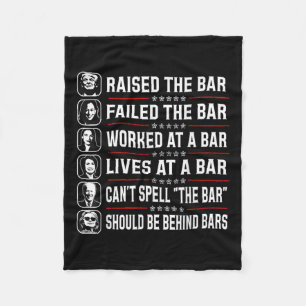 De balk omhoog en de balk omlaag fleece deken