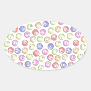 De Ballen van Bingo Ovale Sticker