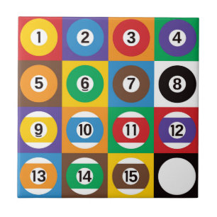 De Ballen van de Pool van het pop-art Tegeltje