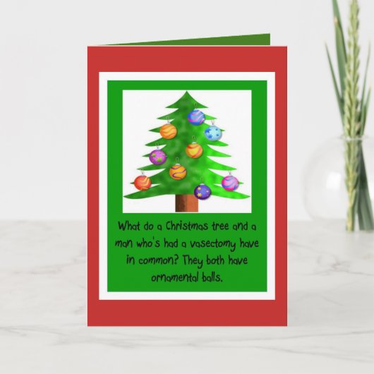 De Ballen van de Vasectomie van Kerstmis Feestdagen Kaart (Voorkant)