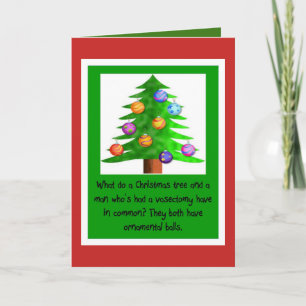 De Ballen van de Vasectomie van Kerstmis Feestdagen Kaart