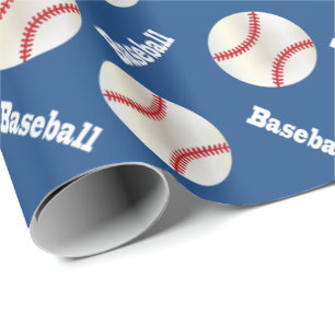 De Ballen van het honkbal DIY AchtergrondKleur Cadeaupapier