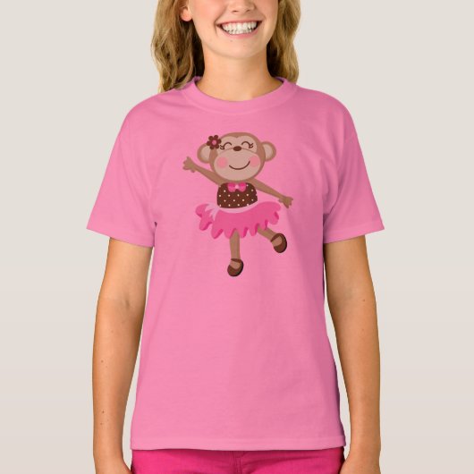 De Ballerina van de aap T-shirt (Voorkant)